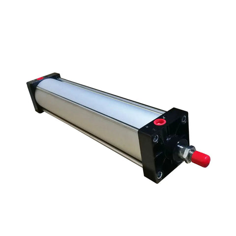 Tough As Nails Aluminum Pneumatic Cylinder, 4 Inch Bore, 18 Inch Stroke, Double Acting, Single Rod, Model SC 100 x 450