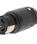 Heavy Duty Locking Connector Twist Lock 50 Amp 480V 3 Pole 4 Wire Industrial Female Cord Mounted, black and white design