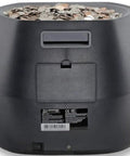 Pro Grade USD Coin Counter And Sorter With 3000 Coin Hopper, rear view filled with coins