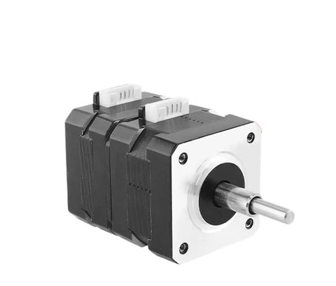 Beefy Hybrid 42 Stepper Motor With Double Layer Stacked Design for High Torque and Precise Motion Control, showing output shaft.