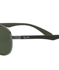 Carbon Fiber Frame Polarized Aviator Sunglasses For Men Dope Lightweight Durability With Gunmetal Finish And Dark Green Lenses Classic Style 61mm