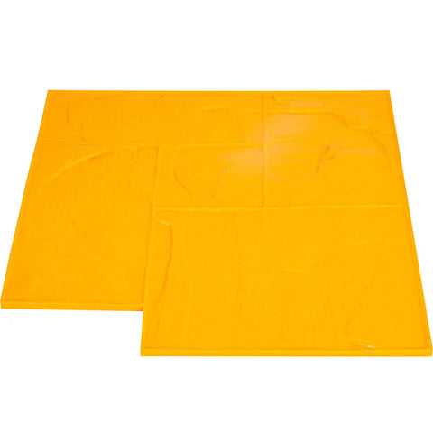 Concrete Texture Skin Mats Set 24x24 Inch Polyurethane Stamping Mats Slate Texture For Walls And Floors in yellow polyurethane