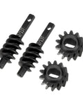 SCX30 Worm Gear Differential Set For 1/30 Axial RC Crawler Upgrades, 2 Sets 2/13T Overdrive 23 Percent, CNC Machined Bolt On