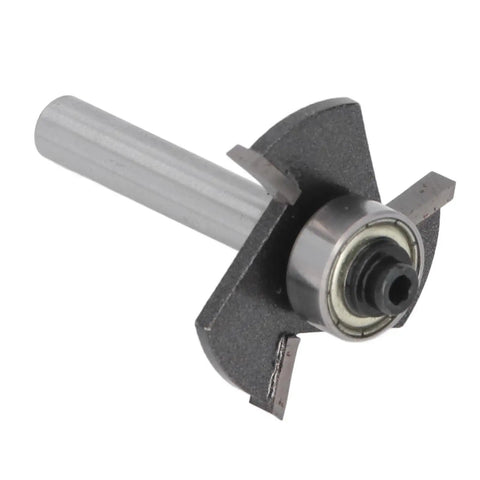 One Eighth Inch T Slot Router Bit With Quarter Inch Shank, Three Flute Ball Bearing Cutter And Half Inch Bearing, Tungsten Carbide Tip