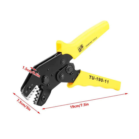 Ergonomic Chrome Vanadium Steel Crimp Plier With PVC Handle For Cable Crimping And AWG 28 18 Terminals Pro Grade Heavy Duty Tool