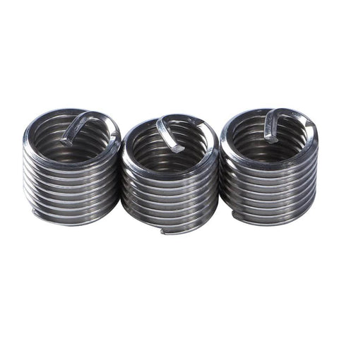 Stainless steel thread inserts from Stainless Steel M8x1.25 Thread Repair Kit With Inserts Drill Bit Tap And Install Tool Pro Grade Auto Repair Set For Restoring Stripped Threads Lug Breaker Included 30 Piece.
