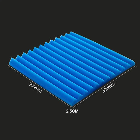 Top Shelf 20 Piece Grey Sound Proof Foam Panels For Professional Home Recording Studio Acoustic Treatment High Density Flame Retardant Wedge Tiles Quick Setup Vibe Shaper, blue acoustic foam panel 300mm x 300mm.