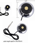 Round Stainless Steel Tattoo Foot Pedal With 360 Degree Switch And 5 Inch Clip Cord For Tattoo Machine Power Supply