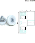 10 Pack 19 Mm OD POM Drawer Track Bolt Roller DR19 C1L8W6M6 with diagram, showcasing dimensions and design detail.