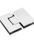 Rock Solid 180 Degree Glass Shower Hinges Two Pack Heavy Duty 304 Stainless Steel Brushed Finish close-up view