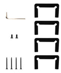 Vienna 037 Series Matte Black Wall Mount Shower Door Hinge installation parts including screws and brackets