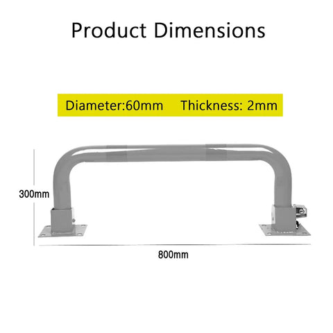 Heavy Duty Steel Machine Guard Rail With U Shaped Guardrail Anti Collision Bar dimensions 800mm x 300mm x 60mm