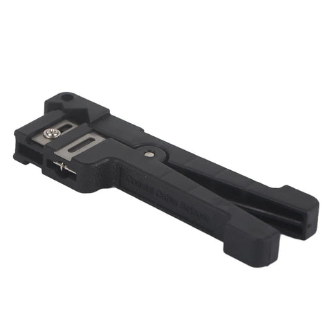 Versatile Adjustable Wire Striper Hand Tool With Multiple Blade Options For Precise Cable Peeling, compact black design.