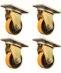 Four Piece Furniture Casters Featuring Swivel Rubber Wheels And Sturdy Plate Mounts For Hassle Free Chair Upgrades Includes Reliable Locking Brakes.