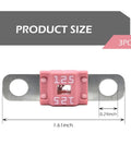 Heavy Duty 3 Pack 125A Midi High Current Fuses Rock Solid Automotive Bolt On Kit Flat Plate Electrical Protection For Trucks Cars And RVs Campers Straight Swap Underhood Surge Guard with size details
