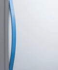 Built Tough 14.83 Cubic Feet Upright All Freezer For Vaccine Storage With Dependable Data Logger And No Sweat Thermostat Controls Right Hand Door Swing Smooth White Cabinet Complete, blue handle close-up.