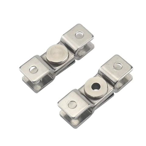 Stainless steel damping torque hinge with mounting plate, 360-degree rotation, 2 pcs
