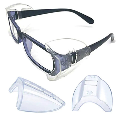 30 Pairs Clear Safety Glasses Side Shields, Slip On TPU Shields That Fit Medium To Large Eyeglasses Frames, Easy On And Off