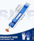 Adjustable Cutting Machine Base Guide for Circular Saws - Precision Milling Positioning Clamp shown with size dimensions