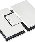 Rock Solid 180 Degree 304 Stainless Steel Glass Door Hinges Two Pack Heavy Duty Double Action Replacement Parts For Shower With Smooth Spring Back Function, showcasing polished design.