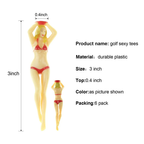 Six Color 3 Inch Plastic Golf Tees Set Novelty Practice Tees For Golfers Low Friction Tip Durable And Fun Totally Dope White