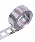 Go-To Pro Grade Nickel Plated Battery Welding Strips For 18650 Cells, 0.15mm Thick, 26mm Wide, 19mm Spacing, 10m Roll