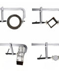 Heavy Duty Multi Functional Welding F Clamp For Pipe And Flat Plate Alignment With Quick Change Jaws securing round and square tubes.