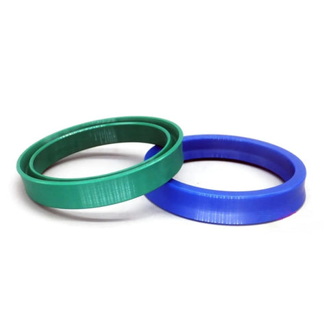 Premium Polyurethane Hydraulic Cylinder Oil Sealing Ring Set For Piston Rod Shafts With Y And U Shape Configurations Designed To Stop Leaks And Ensure Peak Performance For Heavy Machinery Operators Needing Rock Solid Reliability Today. Green and blue polyurethane Y and U hydraulic sealing rings