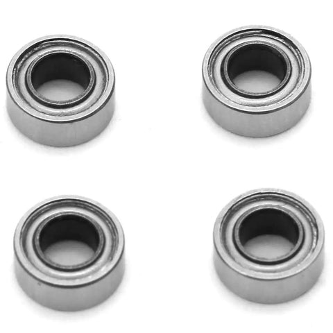 Top Grade 4 Pack SMR63ZZ Stainless Steel Roller Bearings For Cars With Super Low Friction And Extreme Rust Resistance, 3mm ID, 6mm OD.