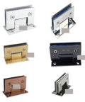 Frameless Glass Door Hinges 90 Degree Matte Black 2 Pack Made From 304 Stainless Steel No Fuss Install Clips for Cabinets
