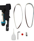 Heavy Duty Pneumatic Air Belt Sander 16000Rpm With 360 Rotating Handle For Rust Removal Welding Grinding And Polishing 20X520Mm Metal Finishing Tool Smooth Finish with accessories.