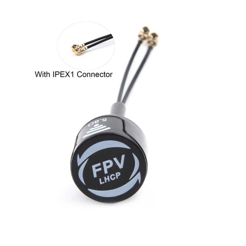 5.8G LHCP FPV Antenna High Gain 3Dbi For DJI O3 Air Unit FPV Racing Drone With IPEX1 Connector Black Pro Grade
