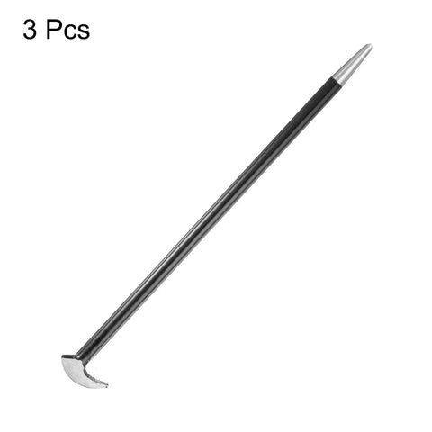 Single 12 inch bar from Three Piece Rolling Head Pry Bar Set 12 Inch Long Carbon Steel With 0.4 Inch Rod Diameter Lady Foot Leverage Bars