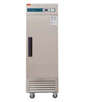 Heavy Kickass Workhorse 27 Inch Wide Commercial Freezer Upright Reach In Single Solid Door 23 Cu Ft Cold Storage with casters.