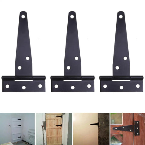 12 Pack 4 Inch T Shape Hinges Built To Last Heavy Duty Rustproof Iron Gate And Door Hardware With Six Screw Holes Flexible Quiet Open