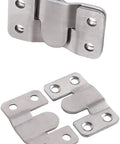 Forty Piece Stainless Steel Sectional Couch Connectors With Screws showing steel brackets for sectional sofas.