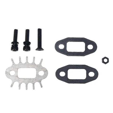 High Performance Exhaust Pipe Gasket Kit For 23cc To 36cc RC Engines, Tuned Pipe Gasket Set components top view