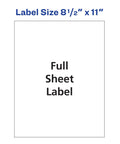 Straight Up Game Changing Full Sheet Printable Shipping Labels 8.5 X 11 Inch Matte Clear Stickers on white background.