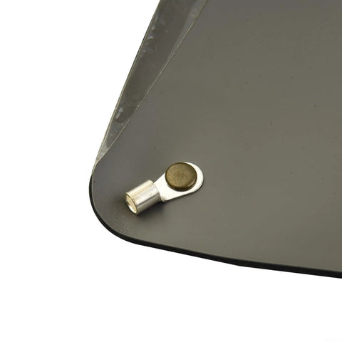 Close-up of Noteflora ESD grounding mat corner with metal ground stud on black anti-static mat