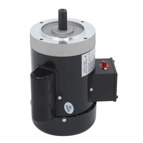 Half HP Single Phase Electric Motor 1725 RPM TEFC 115 230V Copper Windings Steel Plate Compact Black Unit for Machinery