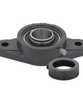 Two-Pack 2-Bolt Flange-Mount Ball Bearing Unit SA206-20G Insert Bearing With Cast Iron Housing, heavy-duty flange detail