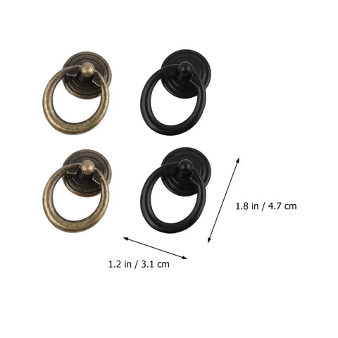 Zinc Alloy Round Cabinet Pulls And Jewelry Box Drawer Knobs European Style Retro Door Handles For Dresser And Cupboard Multi Functional