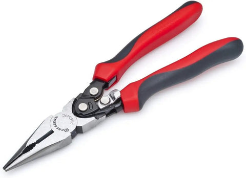 Pro Series 9 Inch Long Nose Pliers With Dual Material Grips And Compound Action For Fifty Percent More Cutting Power PS6549C Black Full Size