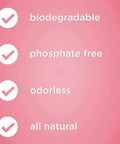 Features of Espresso Machine Milk Cleaning Liquid: biodegradable, phosphate-free, odorless, all natural.