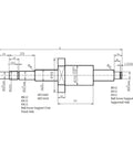 Get Your Build Rolling With This Top Tier RM1605 Ballscrew Kit Featuring 850mm Precision Shaft, End Machined Ends, BK BF12 Housing, And SFU1605 Coupler For Smooth High Torque CNC Motion Control. Technical drawing of RM1605 ball screw shaft with BK12 and BF12 support units