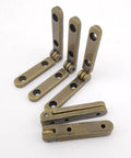 10Pcs Zinc Alloy Furniture Hinges 30x30mm 95 Degree Opening with screws for jewelry, watch, tea boxes, and small cases