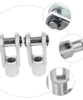 Y Shape Air Cylinder Connectors Clevis End 2 Pack For Easy Installation Industrial Quick Fittings For Pneumatic Systems And Mechanical Applications For Heavy Duty Use, carbon steel clevis ends