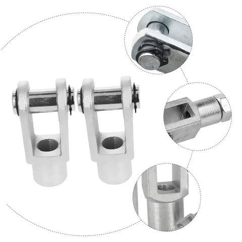 Y Shape Air Cylinder Connectors Clevis End 2 Pack For Easy Installation Industrial Quick Fittings For Pneumatic Systems And Mechanical Applications For Heavy Duty Use, carbon steel clevis ends