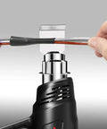 Heavy Duty 1800W Hot Air Gun Kit With Dual Temperature Settings used for shrink wrapping tubing with attachment visible