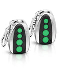 M12 4 Button Remote Control 2 Pack For Automatic Swing And Sliding Gate Opener Wireless Key Fob Transmitters With Keychain